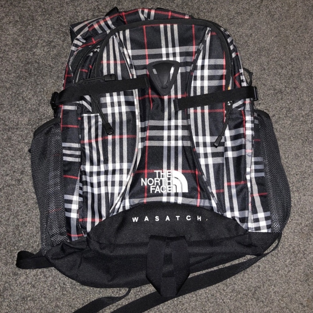 NorthFace Plaid Backpack